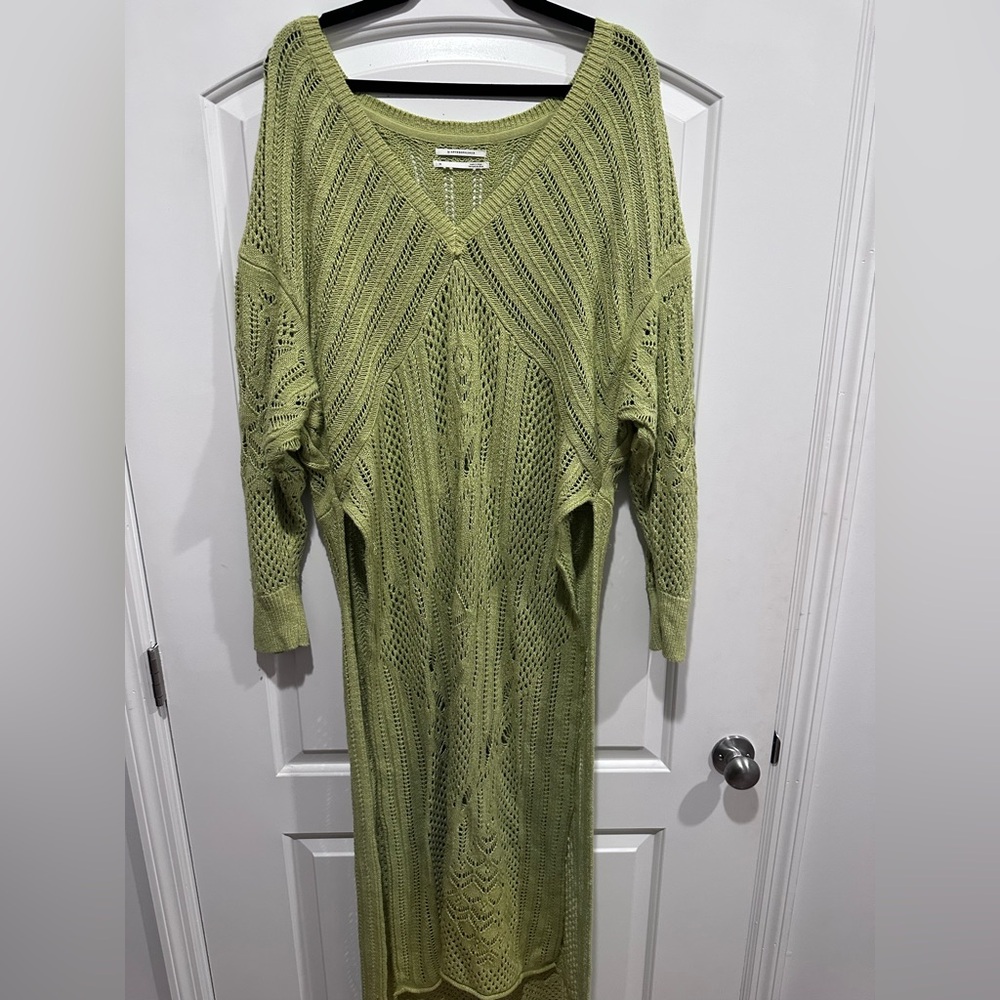 Anthropologie- long knit sweater